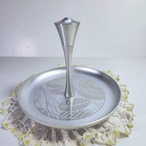 Vintage Mid Century Handled Serving Tray Leaves Aluminium Canada